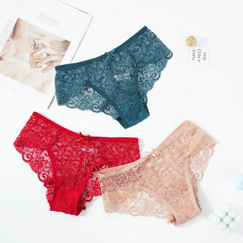Lace Bow Hollow Thong