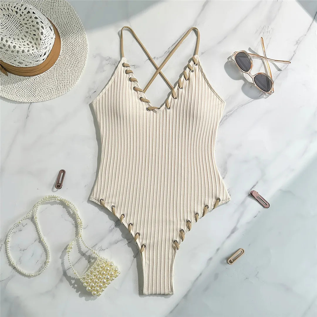 LuxeCurve Ribbed Monokini
