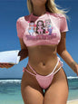 Halter Printed Bikini with Side Ties