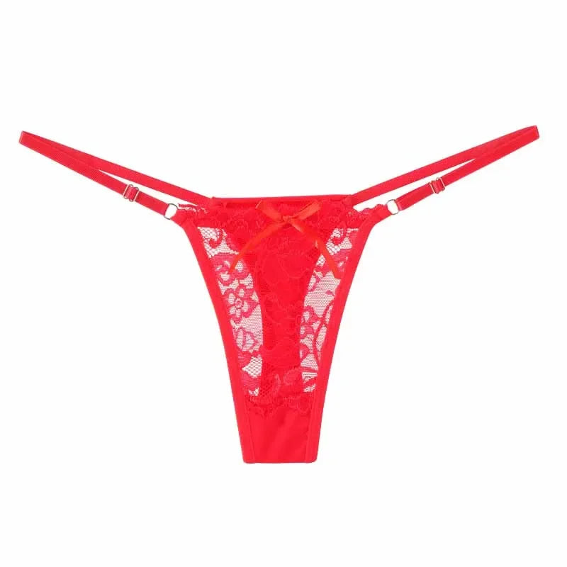 Adjustable Lace Hollow Thong – Low Rise