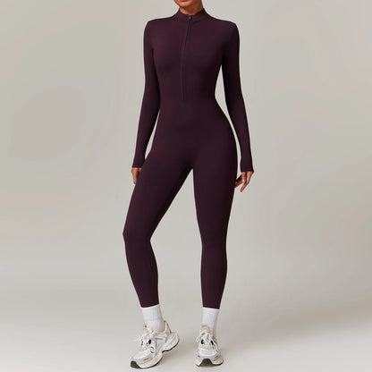 Zipper Workout Jumpsuit