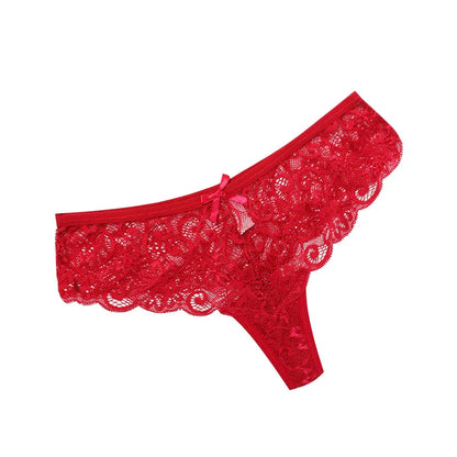 Lace Bow Hollow Thong