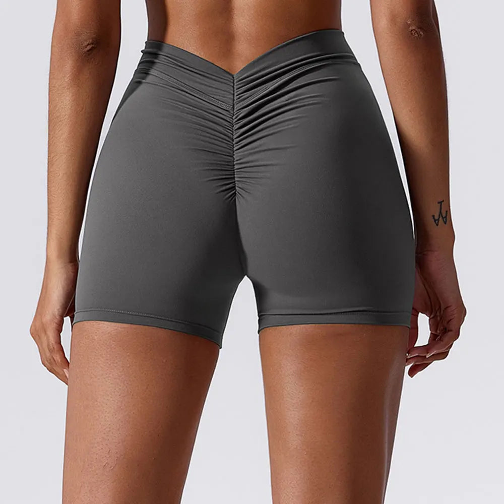 Women Yoga Shorts High Waist Lifting Scrunch Butt