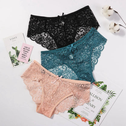 Lace Bow Hollow Thong