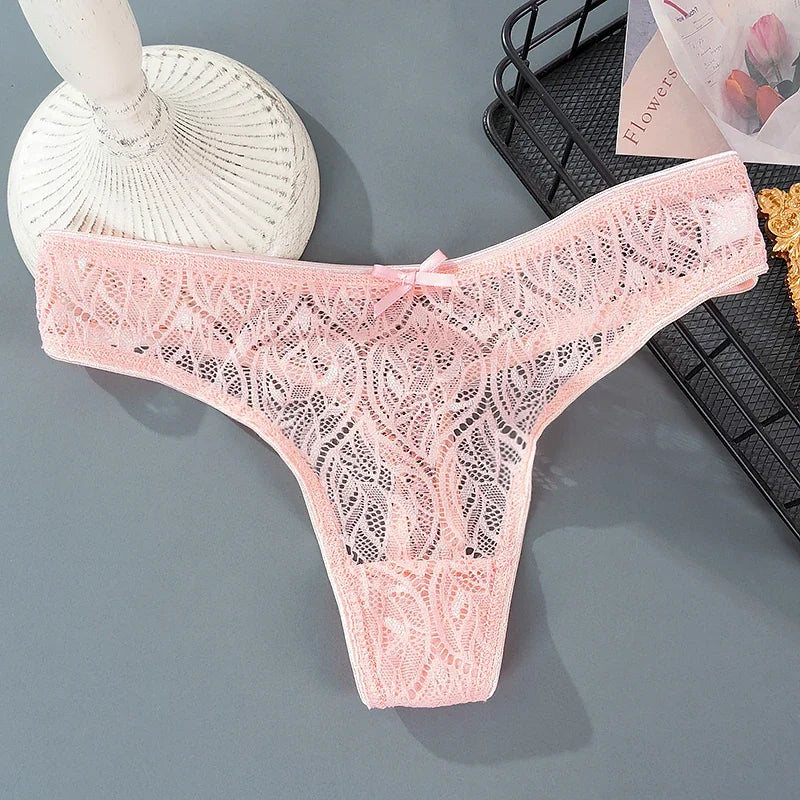 Lace Cotton Thong – Low Waist