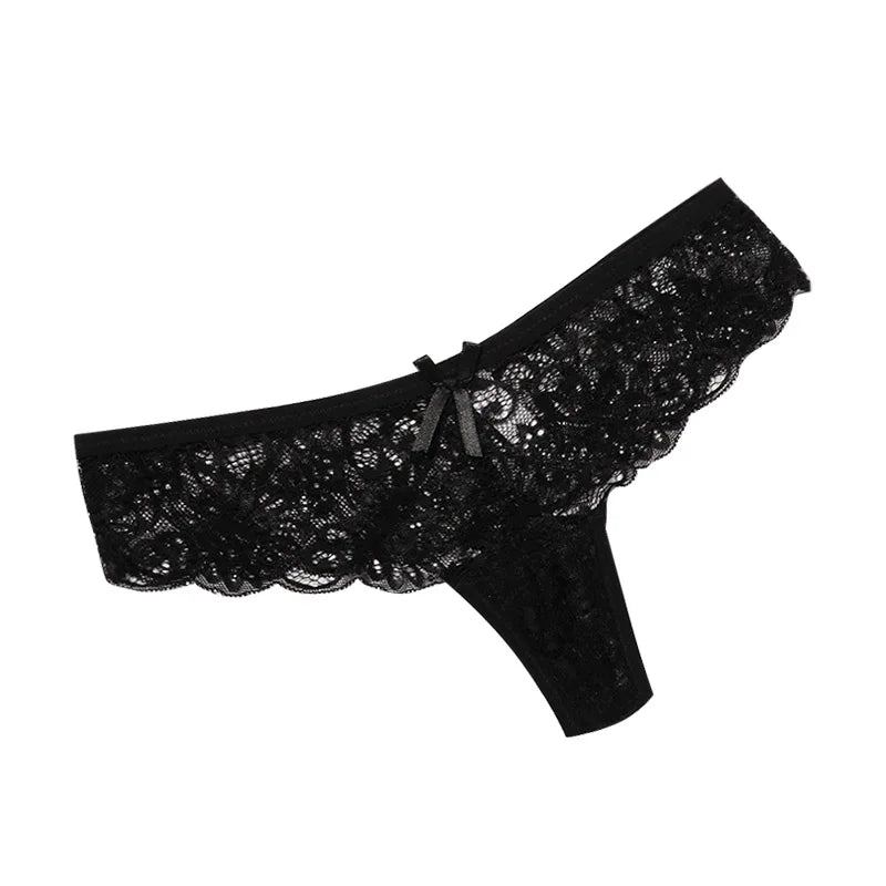 Lace Bow Hollow Thong
