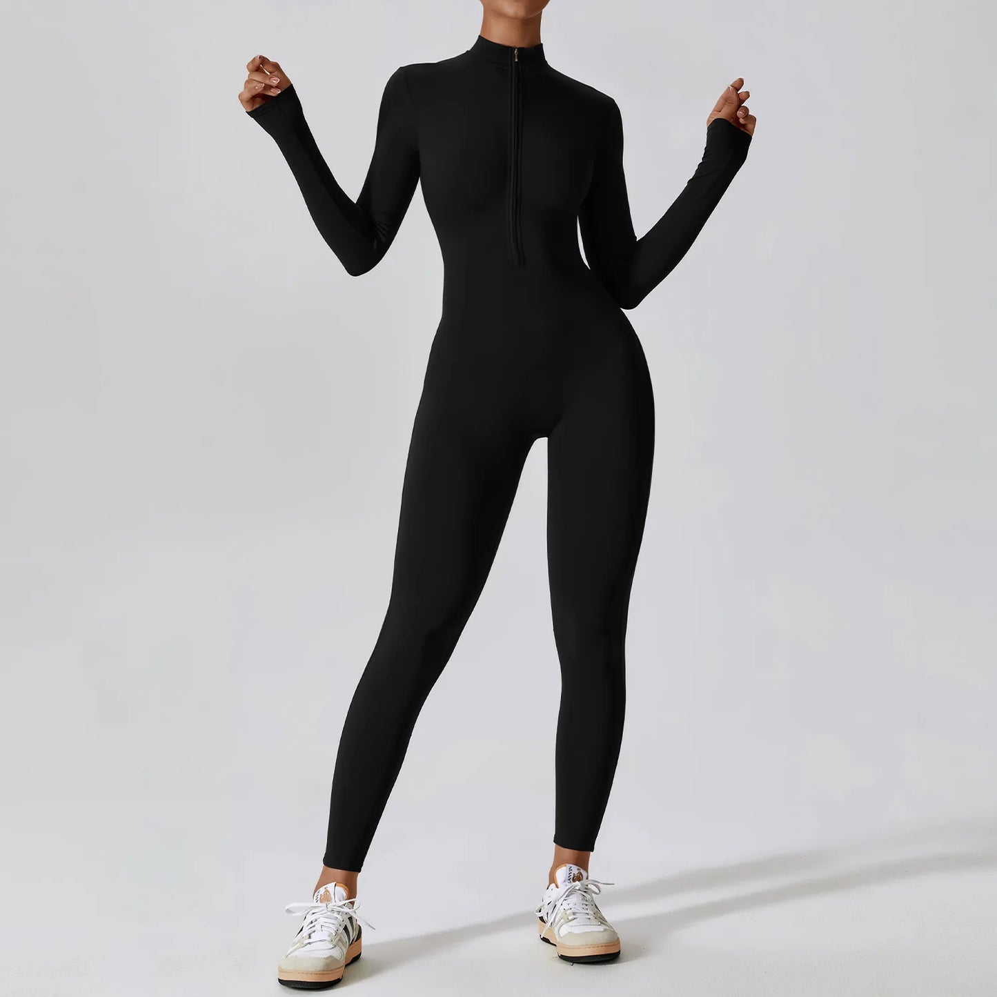 Yoga Boilersuit Long Sleeved Women's Zipper Jumpsuit