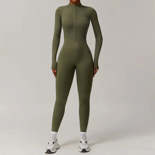 Zipper Workout Jumpsuit