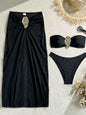 Brazilian Bikini with Skirt & Metal Rings
