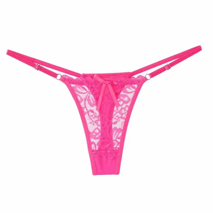 Adjustable Lace Hollow Thong – Low Rise