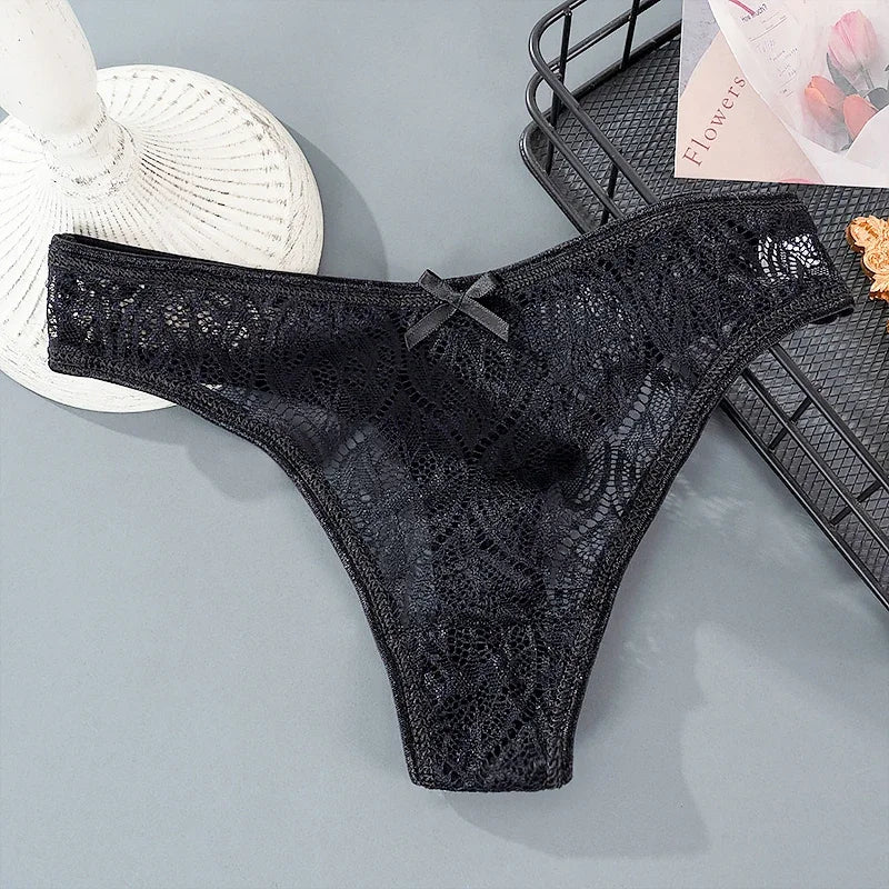Lace Cotton Thong – Low Waist