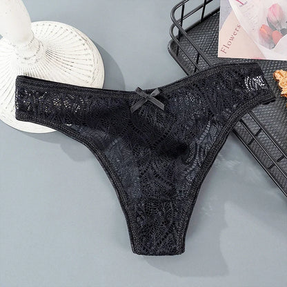 Lace Cotton Thong – Low Waist
