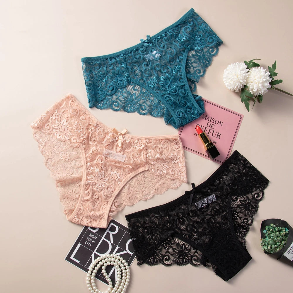 Lace Bow Hollow Thong
