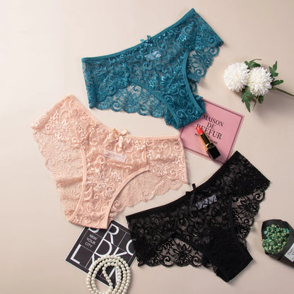 Lace Bow Hollow Thong
