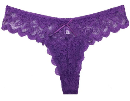 Women Sexy Lace Briefs Comfort G-String Thongs