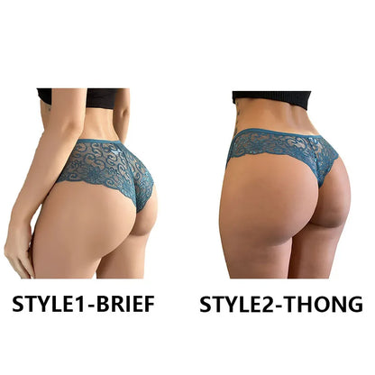 Lace Bow Hollow Thong