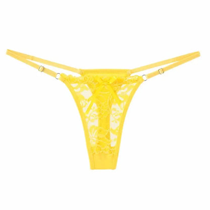 Adjustable Lace Hollow Thong – Low Rise