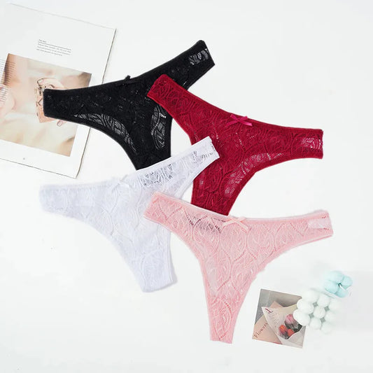 Lace Cotton Thong – Low Waist