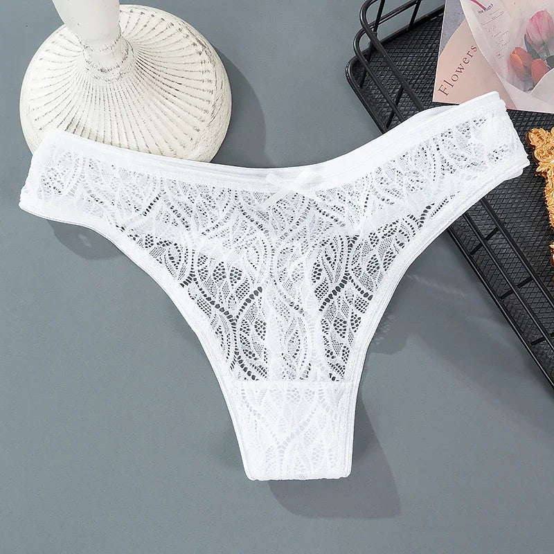 Lace Cotton Thong – Low Waist
