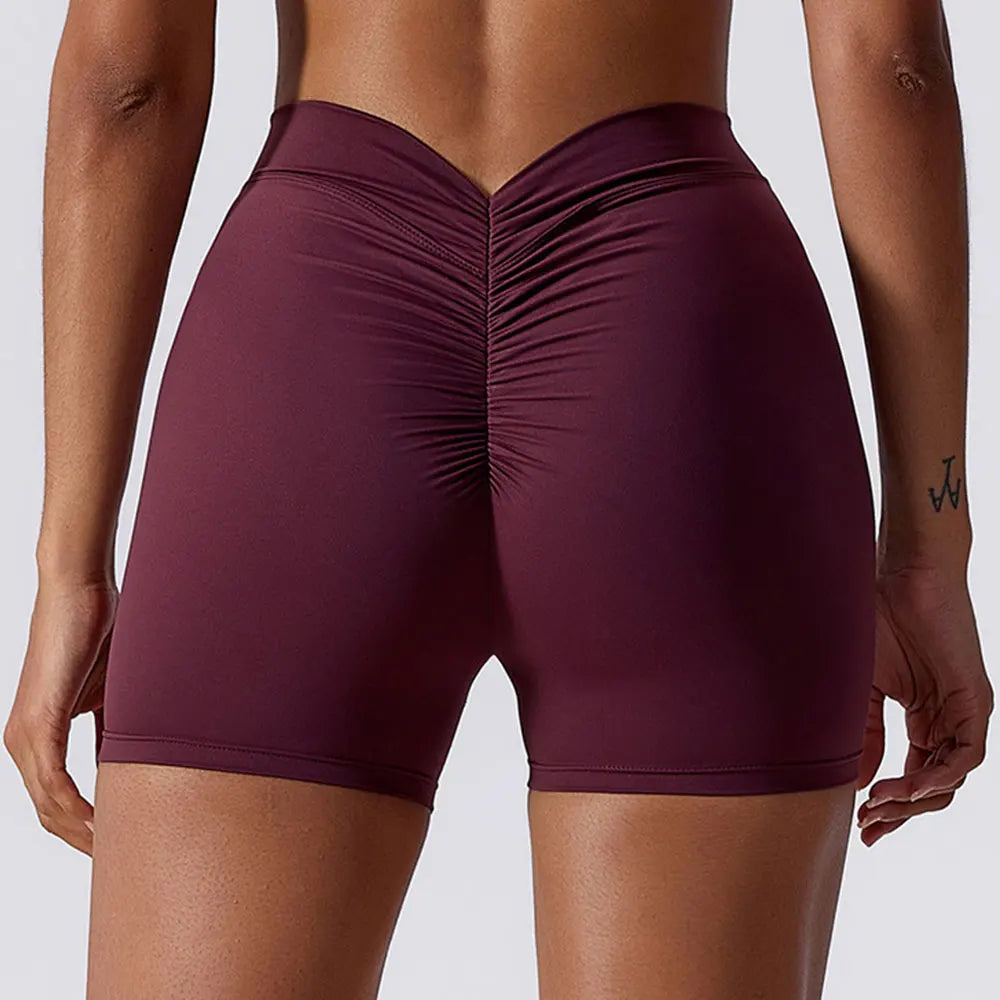 Women Yoga Shorts High Waist Lifting Scrunch Butt