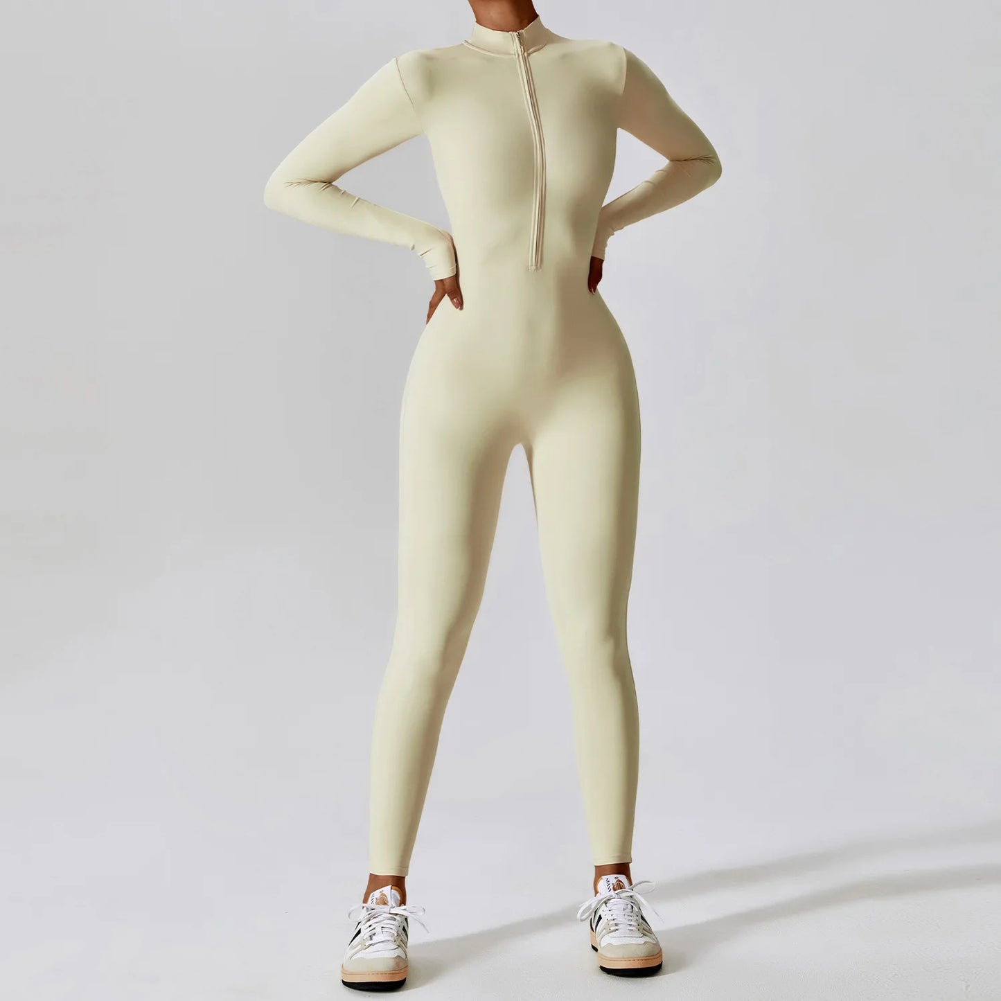 Yoga Boilersuit Long Sleeved Women's Zipper Jumpsuit
