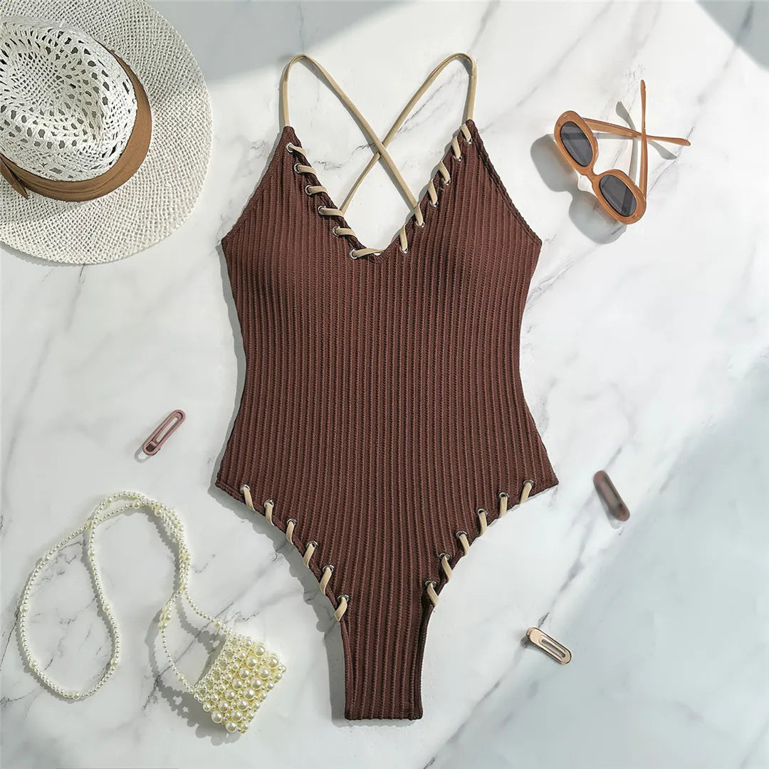 LuxeCurve Ribbed Monokini