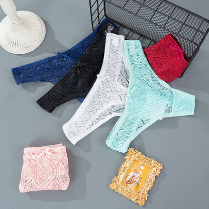 Lace Cotton Thong – Low Waist
