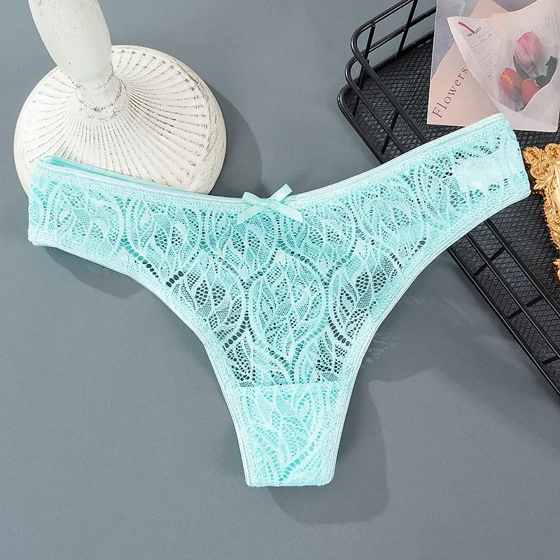 Lace Cotton Thong – Low Waist