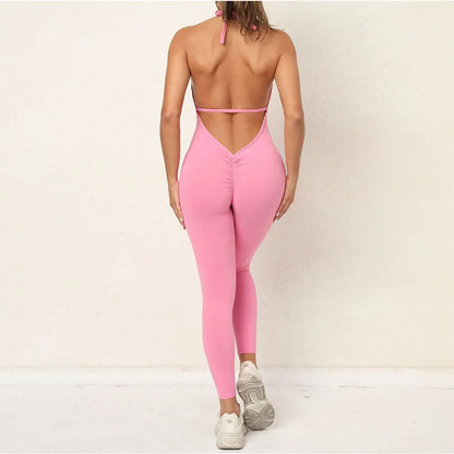 Gym Set Women Clothes Workout Yoga Suit Sportswear Women Sports Jumpsuit Fitness Rompers Stretch Female Push Up Workout Jumpsuit