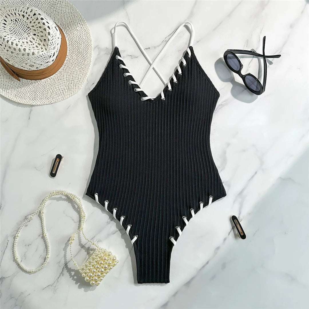 LuxeCurve Ribbed Monokini
