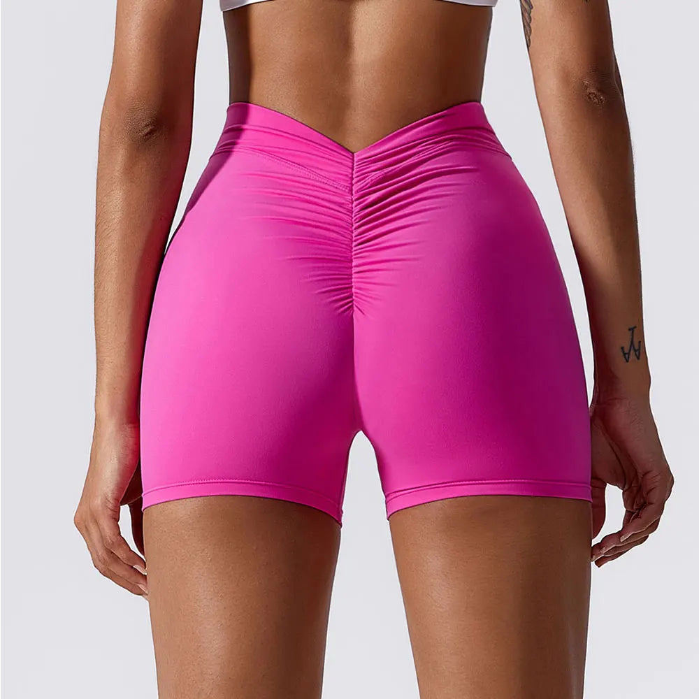 Women Yoga Shorts High Waist Lifting Scrunch Butt