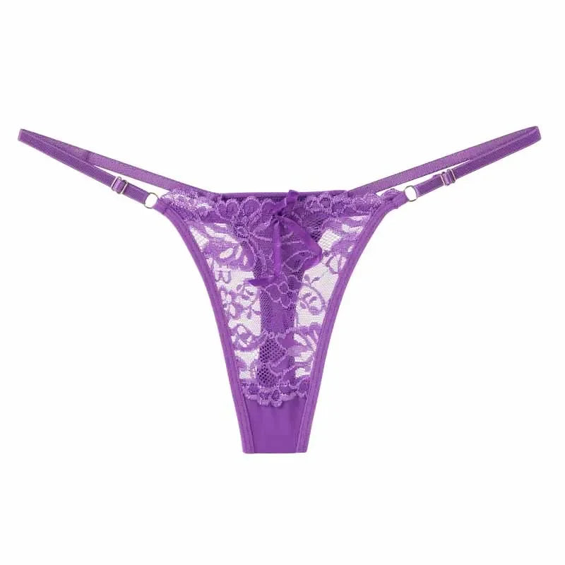 Adjustable Lace Hollow Thong – Low Rise