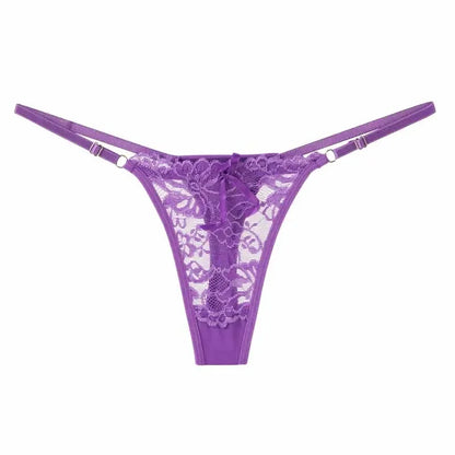 Adjustable Lace Hollow Thong – Low Rise