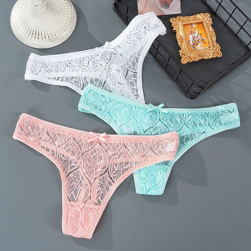 Lace Cotton Thong – Low Waist