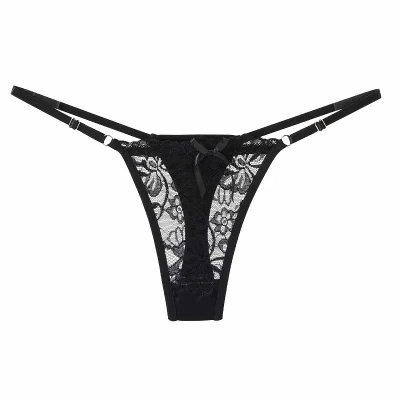 Adjustable Lace Hollow Thong – Low Rise