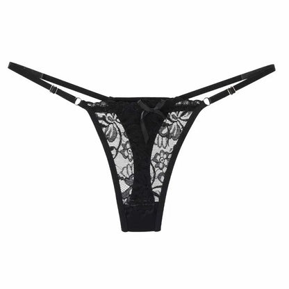 Adjustable Lace Hollow Thong – Low Rise